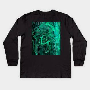 Digital abstract art 3.10 Kids Long Sleeve T-Shirt